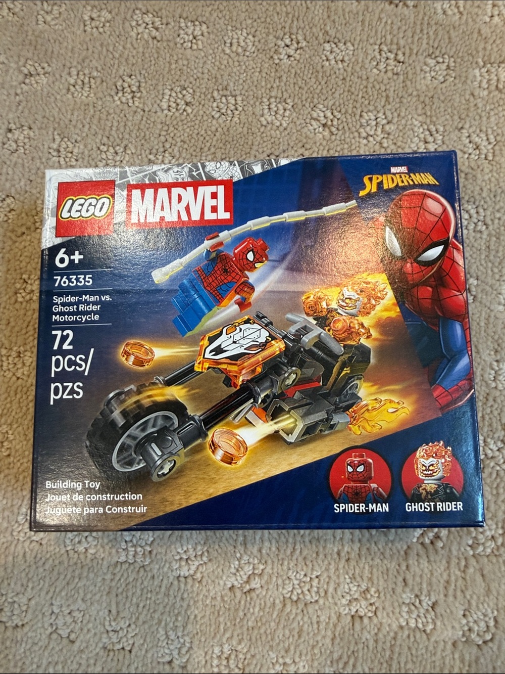NWT Lego Marvel Spider-Man & Ghost Rider Motorcycle 76335